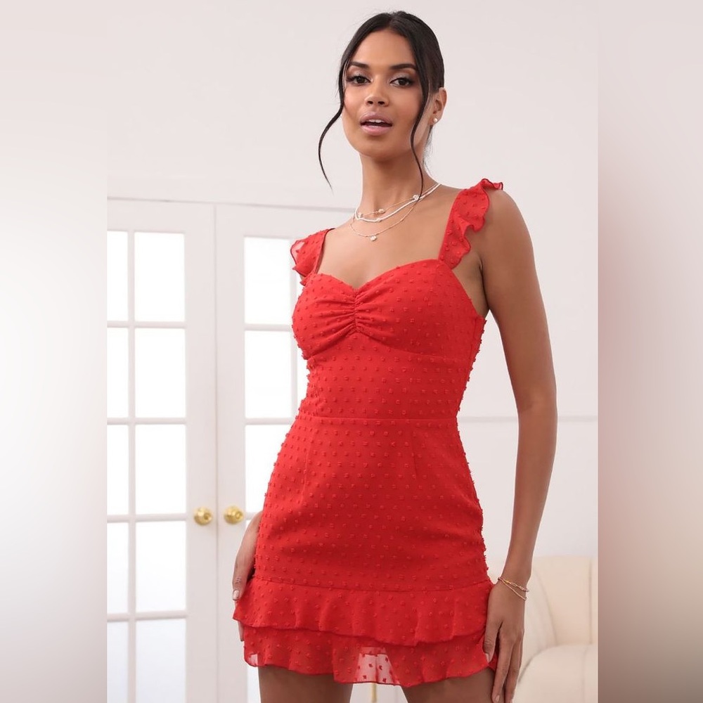 Red Lucy in the Sky Mini Dress